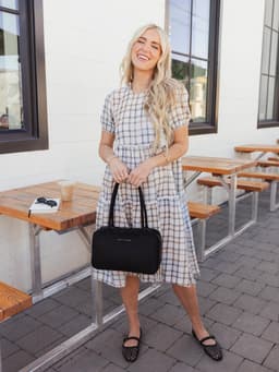 The Darling Satchel Black Suede — view 3