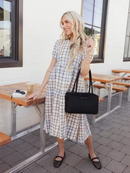 The Darling Satchel Black Suede — view 5