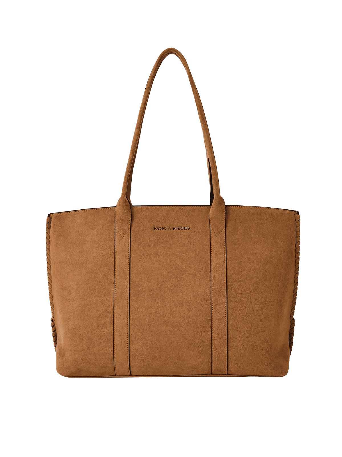 The Meadow Tote Cognac Suede — view 1